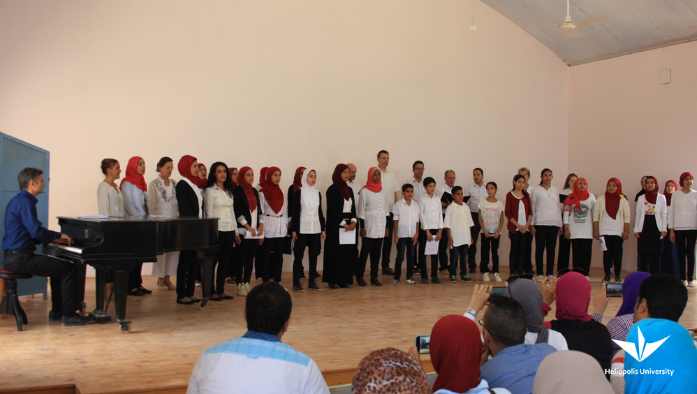 Pupils singing at the summer choir - Heliopolis University for Sustainable Development
